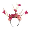 Christmas Decorations Headband Women Girl Ladies Sweet Antler Temperament Branch Flower Elegant Xmas Party Club Hair Clasp231G