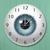 Mur montre le globe oculaire avec beauté contacter pupille noyau vue vue ophtalmologie muette horloge optique magasin de nouveauté