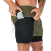 15 färger Camo löparshorts Herr 2 i 1 Dubbeldäck Quick Dry GYM Sport Fitness Jogging Träning Sport Korta byxor M-5XL DK001