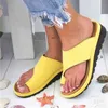 2022 estate scarpe da donna piatte zeppe basse punta del piede correzione sandalo ortopedico borsite correttore infradito comfort ragazza pantofole Y220214
