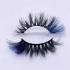 20mm 25mm Colorful Faux 3D Mink Eyelashes Thick Long Colored False Eyelash Shiny Cosplay Party Full Strip Eye Lashes Extension Makeup