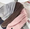 Carino Neonato Coperta Lavorata A Maglia Lettere Stampate Ragazzi Ragazze Morbido 100% Cotone Bambini Bambino Infantile Autunno Inverno Coperte Fasce