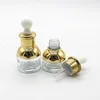 Flacone contagocce vuoto in vetro argento oro 20 ml 30 ml 50 ml Bottiglie di siero di lusso per olio essenziale