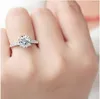 Katı Platin Pt950 1Ct Moissanite Elmas Nişan Yüzüğü Kız Arkadaşı için Güzel Hediye Noel Günü Partisi Davetimi7002549