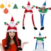 Partyhüte lustige Weihnachtsmann Santa Claus Snowman Hut Weihnachten Thanksgiving Dekoration bewegte Hand Airbag Weiche Cap AdultChild CarnivalParty4482467