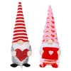 Articles de fête Saint Valentin Gnome en peluche Nisse scandinave fait à la main suédois Tomte décorations elfe maison Table ornement XBJK2201