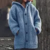 Women Cardigans Sweter Swater ciepłe swetry płaszcze luźne wełniane dzianin płaszcz jesień zima kobiety długie kardigan duży rozmiar z kapturem