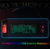 LED-ljus Trådlös laddare RGB Musmatta XXL 10W / 7.5W Lysande Gaming Musmatta Dator Mousepad Desk Mat Mouse Pad Gamer.