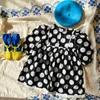 春の生まれたばかりの赤ちゃんガールドレス服幼児子供の女の子の王女のドットプリント印刷ドレス1-6Y 210413