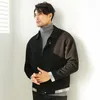 Lã de lã masculina Blends Men Coat 2022 Outono/inverno lapela feita artesanal tweed tweed jaqueta solta moda de forma sólida cardigan tops Viol22