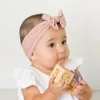 38 color Pick 40pc/lot Hair Accessories Solid Nylon Headband Bow Headbands Kids Girls Very Soft Head wraps Children Headwear