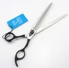 Joewell Hair Scissors 3pcs / uppsättning av 8,0 tums svart handtag 440c rostfritt stål 62hrc saxar med väska