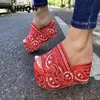 Women039s Comfy Bandana SlipOn Slippers Slide Indoor Outdoor Flipflops Beach Shoes Summer Toe Flip Flops NonSlip4498136