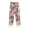 Floral Print Patchwork Broek Vrouwen Zakken Zij Split Chic Long Broek Dame Losse Wide Been Bottoms Ropa Mujer 210515