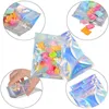 Aluminum Foil Zipper Bag Resealable Plastic Retail Packaging Bags Holographic Smell Proof Package Pouch for Food Coffee Storage