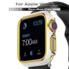 360 Vollbild-Schutzhülle für Apple Watch iWatch 38 mm, 42 mm, 40 mm, 44 mm, Stoßstangenrahmen, PC-Hartschalen mit gehärtetem Glasfilm, zweifarbige Abdeckung