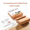 150 * 100mm einzigartiges Design Klarer Acrylmaterial Tischständer Menühalter Zeichenhalter mit Holzbasis für Kartenanzeige