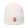 Mode rue lettre broderie bonnets chapeau homme femme mode chaud hiver casquette tricot doux casquettes Ski Skullies