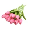 Couronnes de fleurs décoratives 5 pièces, tulipes artificielles, décoration de jardin de maison, Bouquet de fleurs au toucher réel, fête d'anniversaire, mariage, fausses fleurs