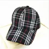 Plaid Men039s Classic Basual Baseball British Cotton Dome Cap Women039s Miłośnicy Outdoor Sun Hat9062664