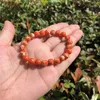 Perlenstränge Orange Kaiser Jaspis Türkis Armband Runde Perlen Schmuck Geschenk für Frauen und Männer Kent22