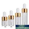 10Pcs Glass Essential Oil Aromatherapy Dropper Bottles Sliver Cap Reagent Pipette Mini Refillable Clear Bottle