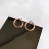 Feiner Schmuck 925 Sterling Ohrringe Roségolden Nagelkreis Stift Top -Qualität Silber9913545