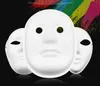 Makeup Dance White Masks Embryo Mould DIY Painting Handmade Mask Pulp Animal Halloween Festival Party