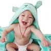 Baby Towel born Bath Comfortable Soft Hooded Bathrobe Cute Animal Beach Cotton kids Babies Blanket 210728