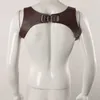 Vintage en cuir jarretelles hommes médiéval Renaissance corps poitrine harnais réglable poitrine ceinture d'épaule sangle Gay mâle Sexy Cosplay H3622117