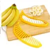 Utensílio de Cozinha Vegetal Barra de Refeições Jardim em Casa Drop Delivery Fatiador de Banana Cortador Cortador Descascador Salada de Frutas Sundaes Cereais Fácil DD023