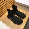 2021 Scarpe calzino casual Suola comfort oversize Scarpe da ginnastica con plateau da donna da uomo Scarpe da ginnastica in pelle con glitter nero Chaussures triple espadrillas