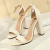 Dress Shoes 2021 Sexy High Heels Women Pumps Comfort Block Ladies Buckle Female Sandals