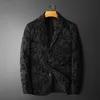 Men's Suits & Blazers White Duck Down Winter Jackets Luxury Jacquard Single Breasted Thick Male Coats Slim Fit Casual Man 5XL
