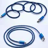 2A Плетеный тканевый кабель Micro USB 1M 2M 3M Зарядный кабель Type-C для Samsung LG Sony