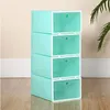 Shoes Boxes Set Multicolor Foldable Shoe Storage Plastic Clear Home Shoe Rack Organizer Stack Display Box 30pcs