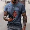 الفاخرة Tshirts 3D Digital Print Tshirt Men039S Round Neck Fashion Masn