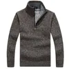 Winter Mann Casual Pullover Solide Khaki Blau Rollkragen Pullover Gestrickte Kleidung Herren Pullover Erkekler Kazak Men039s6806460