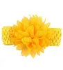 Baby Girls Headband Chiffon Flower Infant Headbands Elastic Lace Bows Wide Turbans Hair Band Floral Newborn Headwear 17 Colors