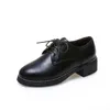 Talons bas femmes Style britannique Oxford chaussures femmes décontracté à lacets chaussures en cuir synthétique polyuréthane femme Creepers Zapatos Mujer dames chaussures femmes 2022