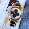 Merk Horloges Vrouwen Dames Meisje Kristal Bloem Stijl Metalen Stalen Band Quartz Luxe Polshorloge L73