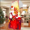 Ferramentas Cozinha, Bar Jantar Gardenchristmas Santa Claus Boneco de Neve Impressão Aventais Decoração De Jantar Decoração Home Cozinha Cozinhar Assar Limpeza Avental