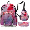 Sac à dos Backwoods 3D Sac Starry Sky Imprimé périphérique Cool et simple Costume trois pièces pour hommes femmes avec chargement USB