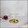 Décor Bahçe Mumluklar Retro Metal Şamdan Modern Ev Dekorasyon Glamorous Chic Düğün Masa Masaüstü Aessories Bırak Teslimat 20