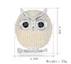 Pearl Owl Brooch Pins Silver Gold Bird Brooches Business Suit Dress Tops Corsage for Women Men Fashion Jewelry Will and Sandy