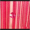 Treatments Textiles & Garden Drop Delivery 2021 Crystal Beads Tassel Silk Curtain Home Window Room Door Divider Panel Sheer Curtains Romantic