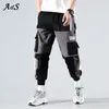 패션 streetwear 남자 멀티 포켓 카고 하렘 바지 힙합 캐주얼 남성 조깅 바지 하라주쿠 pantalones hombres