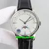 5 Styl Wysokiej jakości zegarki 4010U / 000P-B545 Patrimony MoonPhase Retrograde Data Automatyczny Zegarek Mens Srebrny Gray Dial Skórzany Pasek Gents Sports Wristwatches