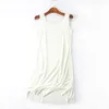 Women Summer Casual Dress Plus Size O-neck Sleeveless Knee-Length Dresses 8 Colors Stretchable Home Gown Frocks for Lady