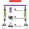 100LB Verstelbare Pilates Bar Set met 5 Resistance Bands Draagbare Gym Stick voor Full Body Workout Crossfit Yoga Home Ftiness H1026